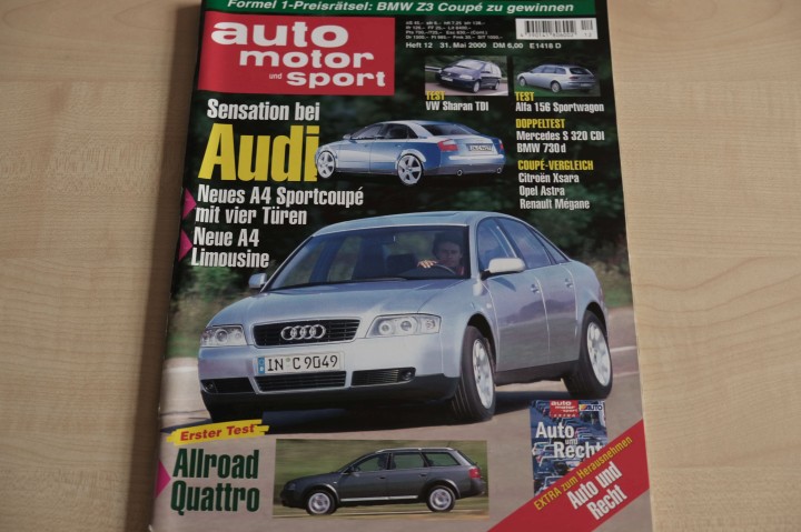 Deckblatt Auto Motor und Sport (12/2000)